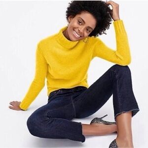 J. Crew Yellow Mock Neck Sweater NWT